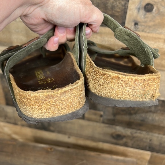 Birkenstock Sandals 37 MAYARI Mocca Buckle Slide Womens 6 Regular Fit Birko-Flor - Picture 7 of 7